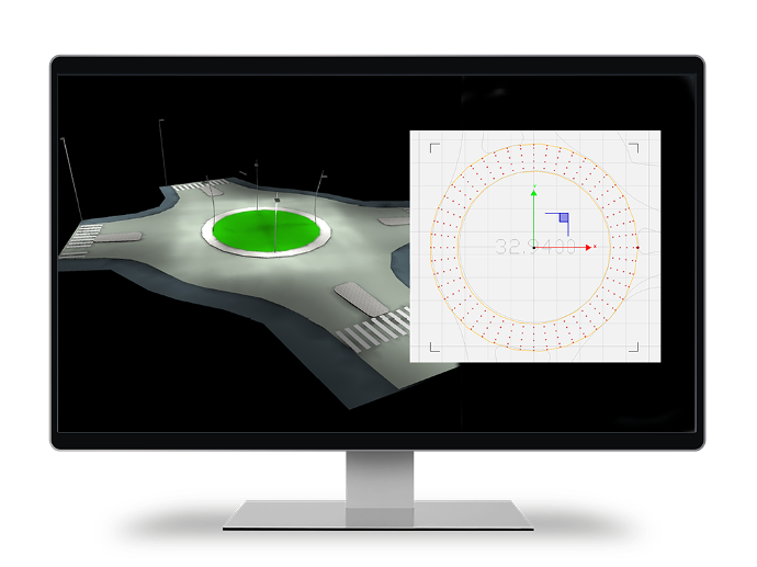 Lighting calculation of Roundabouts