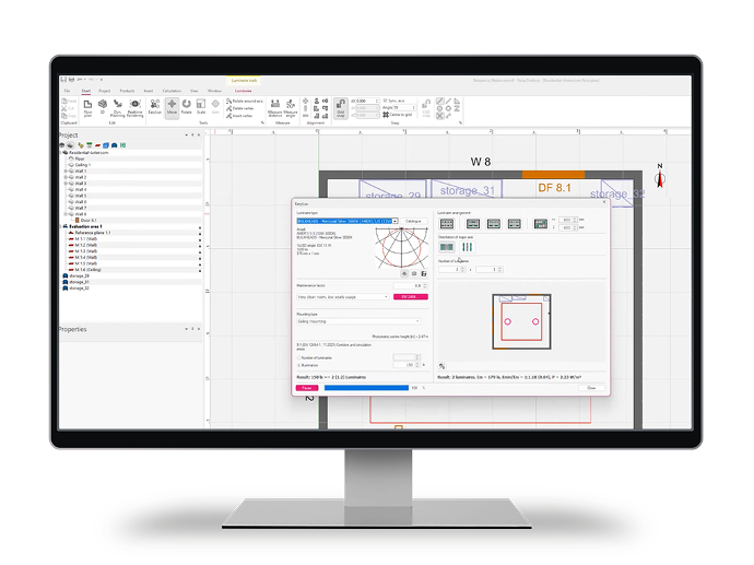 Quick calculation with Relux EasyLux