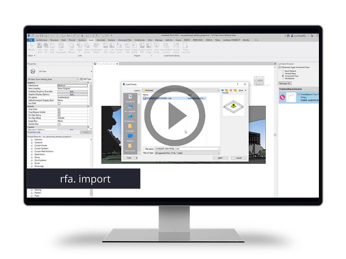 ReluxCAd for Revit Display